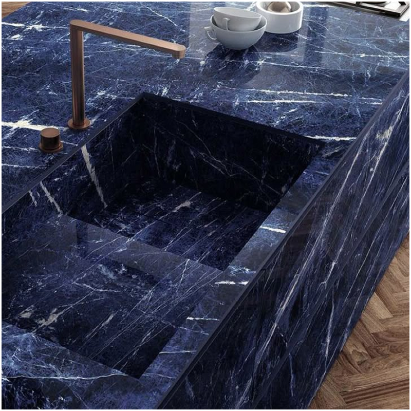 Sodalite Blue Quartzite Countertops in Villas Sodalite Blue Quartzite Countertops in Villas