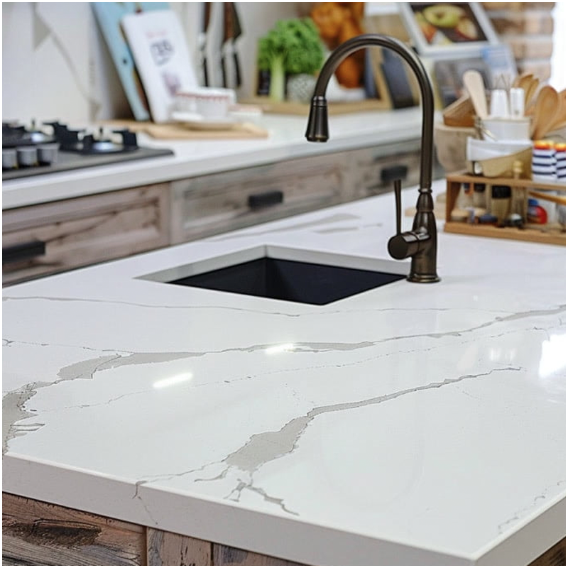 White Calacatta Quartz Countertop Wholesales FOR U STONE White Calacatta Quartz Countertop Wholesales FOR U STONE