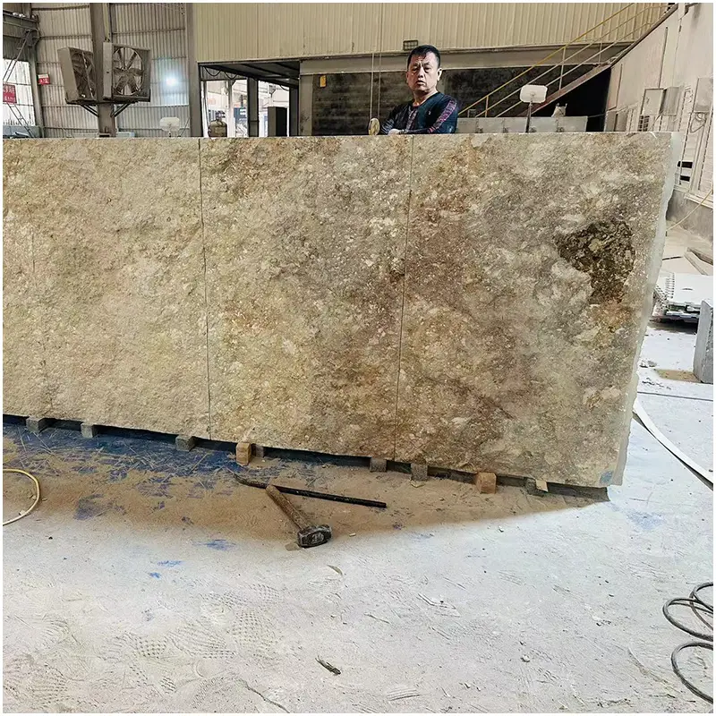 Limestone Office Lobby Reception Desk