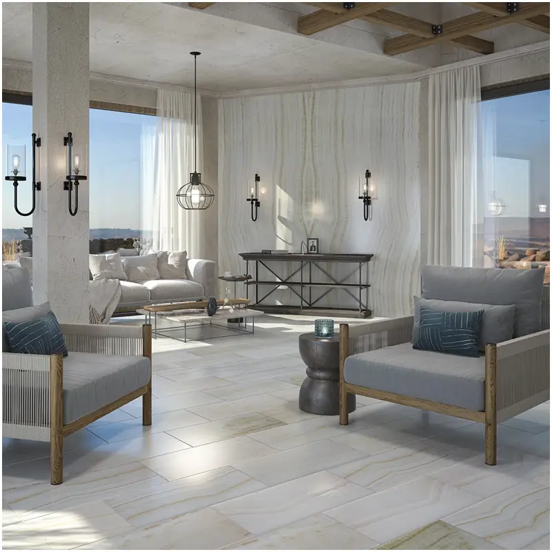 Vanilla Onyx Tiles For Penthouse Floor and Wall