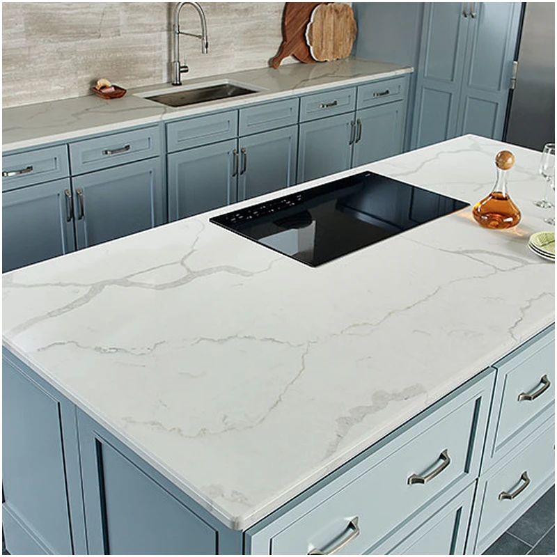 White Marble Look Quartz Countertops by Q Quartz White Marble Look Quartz Countertops by Q Quartz