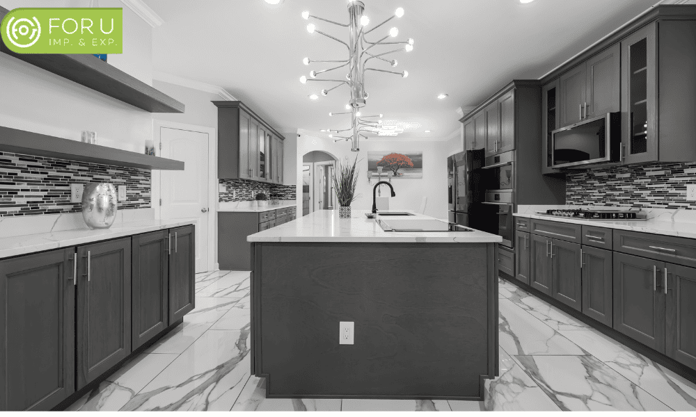Black and white kitchen counter Black and white kitchen counter