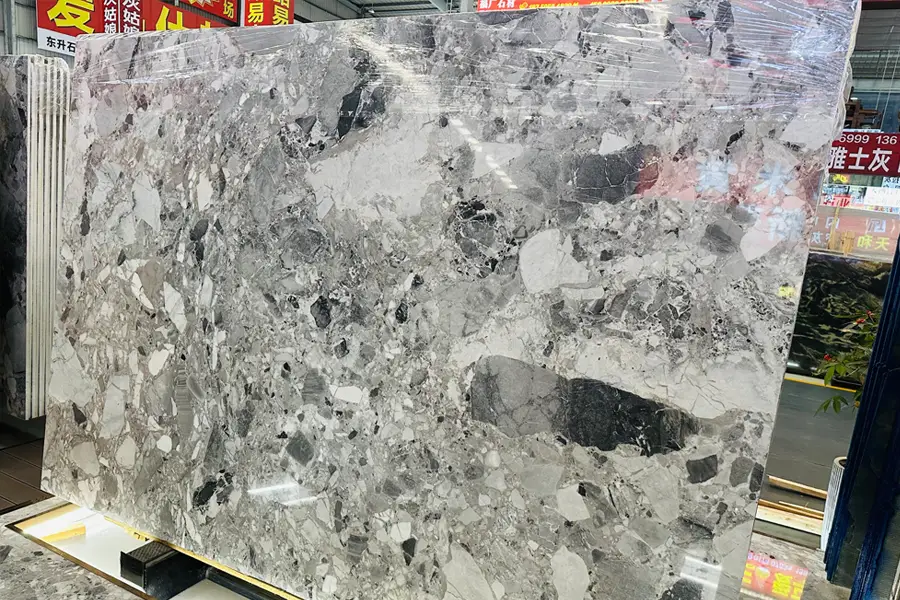 Panda Grey Marble Jumbo Slab