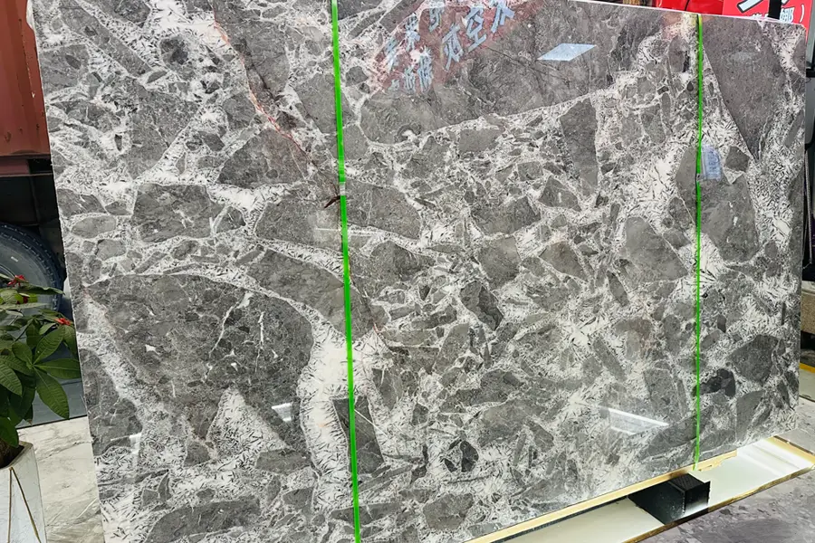 Panda Grey Marble Polished Slab
