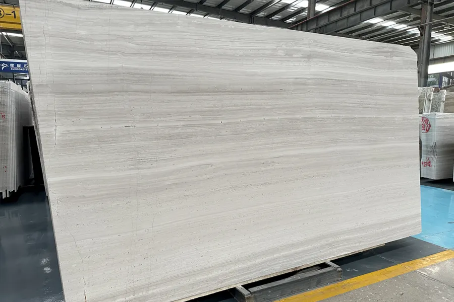 Wooden White Marble Jumbo Slab