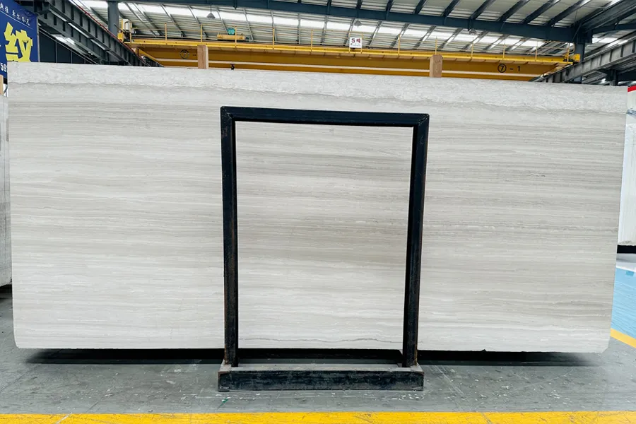 Wooden White Marble Stone